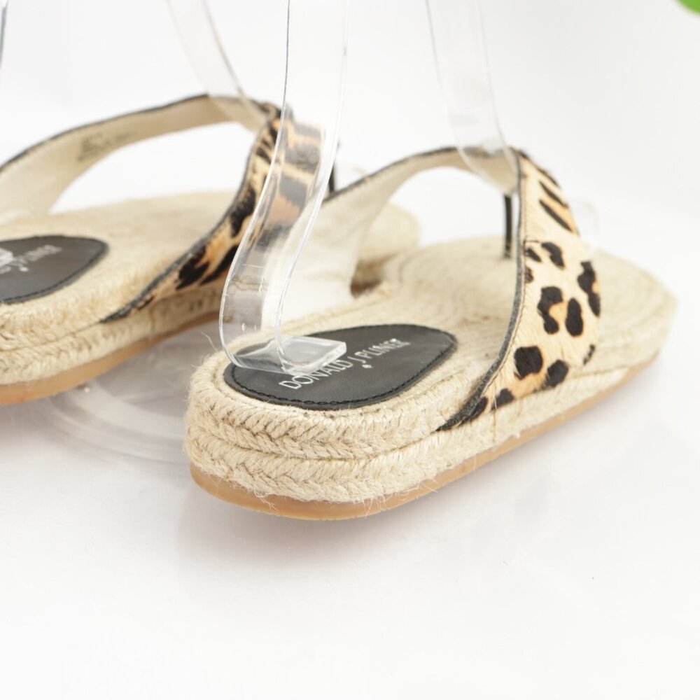 Donald Pliner Womens Kyla Sandal Size 8 Brown Leopard Pony Hair Thong Slide Shoe - Picture 4 of 12